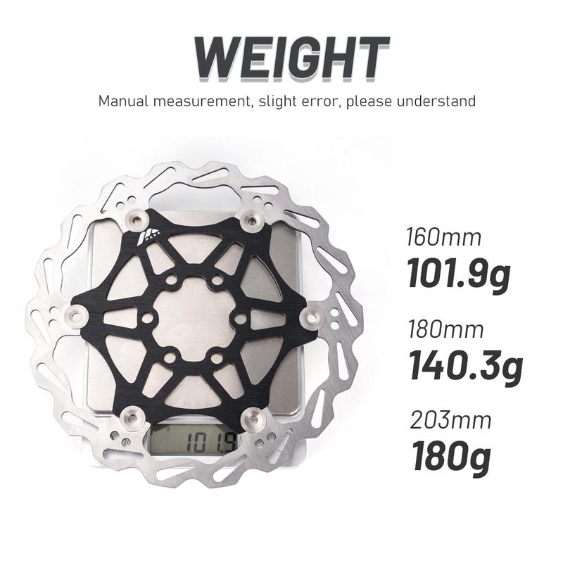 MANA 6 Bolt  Bicycle Float Disc Brake 160/180/203MM Steel Brake Edge for Heat Dissipation + Aluminum Alloy Inner Frame MTB Parts