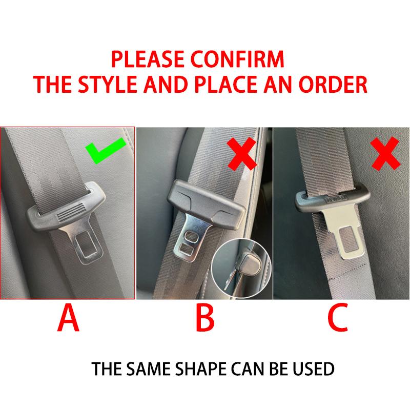 AZP2 Leather Car Seat Belt Buckle Clip Plug Protection For Mercedes Benz AMG W204 W205 W203 W211 W201 W210 W108 W124 W126 W140