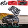 Car Exterior Protection Door Handle Cover Stickers Chrome Carbon Fiber for Subaru Impreza GJ GP G4 VA 2012 2013 2014 2015 ~