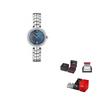 Tissot Flamenco Kollektion Quarzuhr Damen 26mm Blaues Zifferblatt Edelstahlgehäuse T094.210.11.121.00
