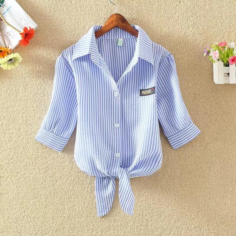 

Летняя повседневная белая блузка женская однотонная женская рубашка на пуговицах рубашка с коротким рукавом топ с завязкой на талии элегантные офисные женские топы 4XL синий