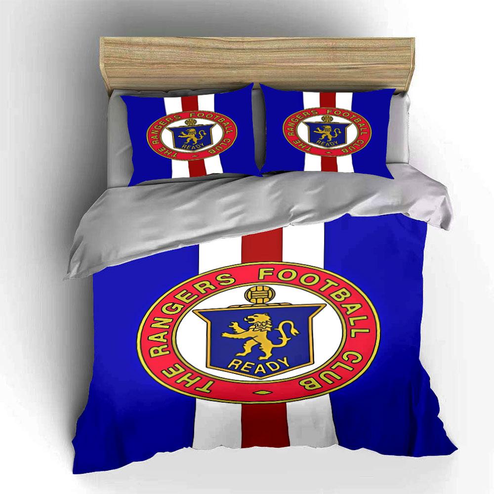 Rangers Football Club Bedding Set Bedding Duvet Cover Set Duvet Cover Pillowcases (1 * Duvet Cover 2 * Pillowcases, Without Duvet Insert)