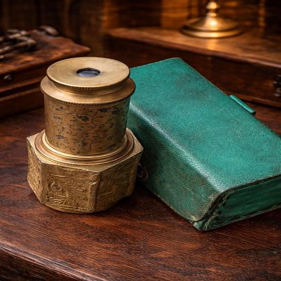 Nautical Leather Wrapped Brass Spyglass Telescope Marine Scope Handmade Maritime Décor