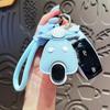 PU Leather Bus Shape Keychain Unique Bag Hanging Decoration Cartoon Airplane Keychain  Gift
