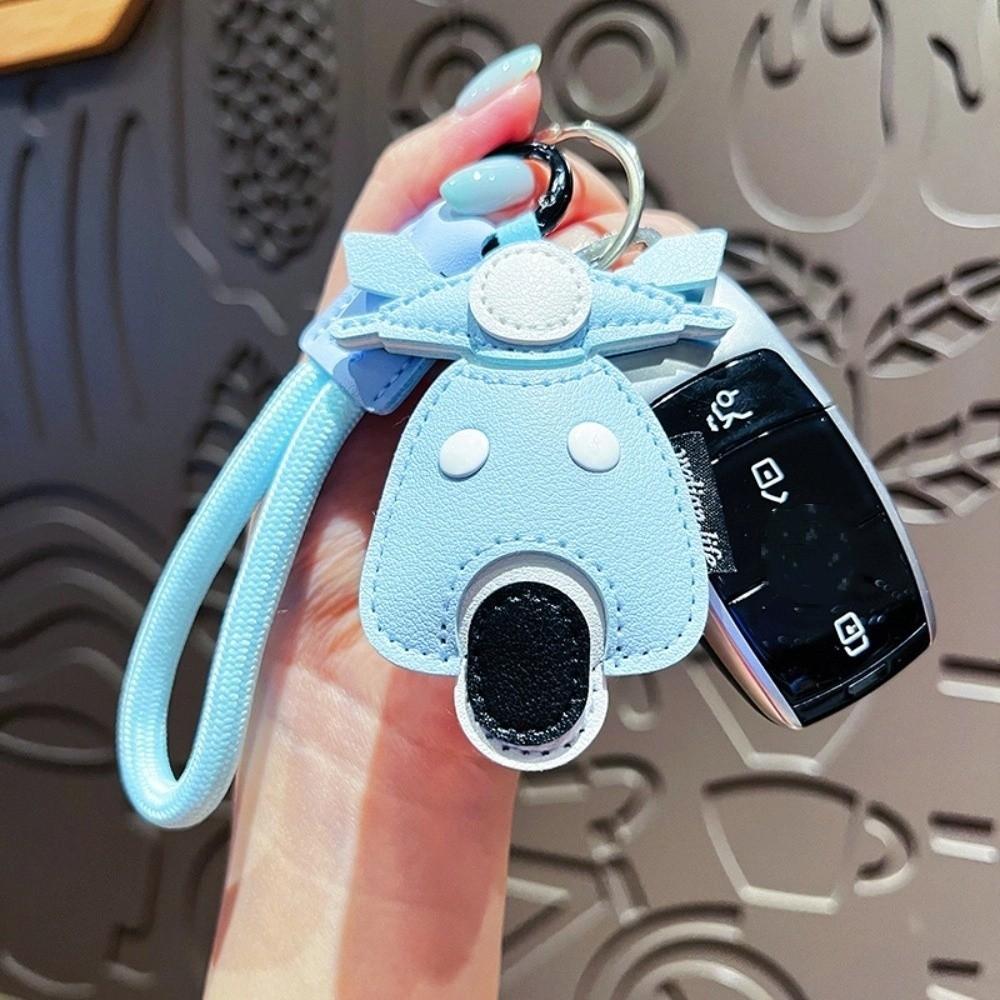 PU Leather Bus Shape Keychain Unique Bag Hanging Decoration Cartoon Airplane Keychain  Gift