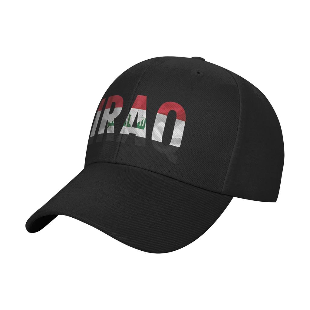 Iraq Flag Iraqi Baseball Cap Hiking Fishing Sun Visor Trucker Hat Women Unisex Streetwear Custom DIY Baseball Caps