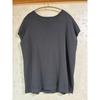 Plaste Simple Short Sleeve Knit Cut and Sew Size M Dark Gray