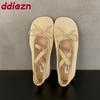 Fashion Female Butterfly-Knot Footwear Ladies Flats Mary Janes Shoes Mesh Breathable Fashion Elastic Band Women Ballet Flats Dance Shoes
