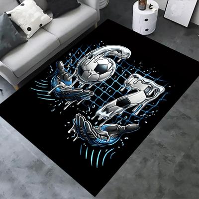 Soccer Ball and Number 67 Chair Mat Office Carpet for Home Decor, Sofa Rug, Gift for Soccer Lovers, Suitable for Bedroom, Living Room, Various Rooms