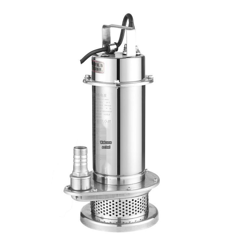 Stainless Steel 220V Submersible Clean Water Pump with Float Switch, 1" High Head, QDX 304.