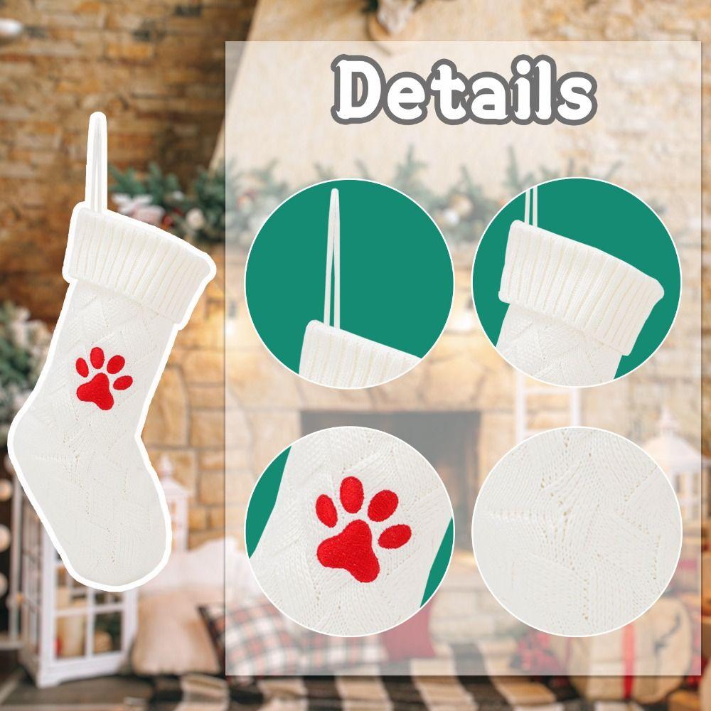 Handmade Knitted Socks Hanging Christmas Tree Pendant Candy Socks  Venue Layout Props