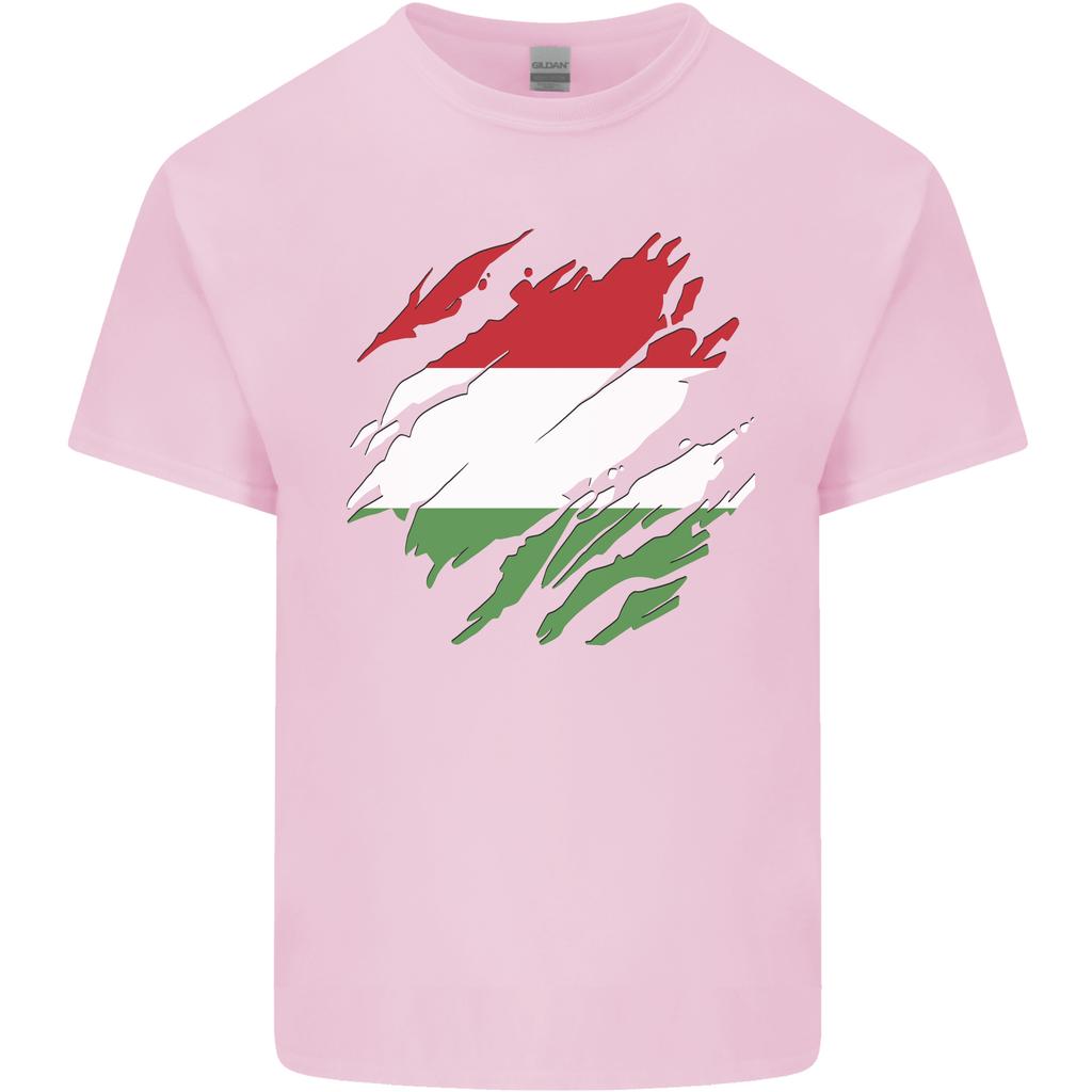 Torn Hungary Flag Hungarian Day Football Unisexs Light Cotton Tshirt