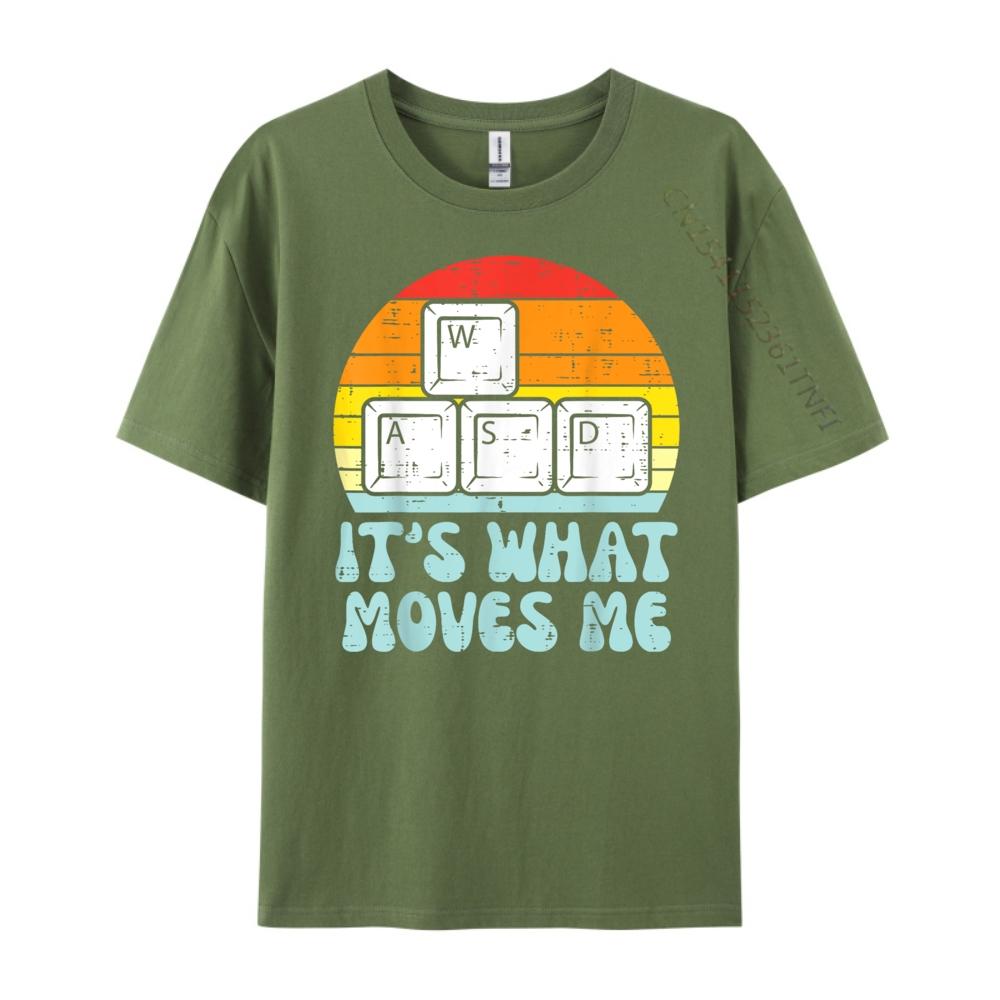 Wasd What Moves Me Pc Gaming Retro Gamer Men Boys Kids Teen Men Clothes Men Clothing Designer Oversized T Shirt