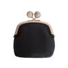 Women's Genuine Leather Litchi Grain Mini Coin Purse & Lipstick Clasp Bag