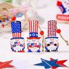 Independence Day Wooden Box Pendant Desktop Decoration Tree Hanging