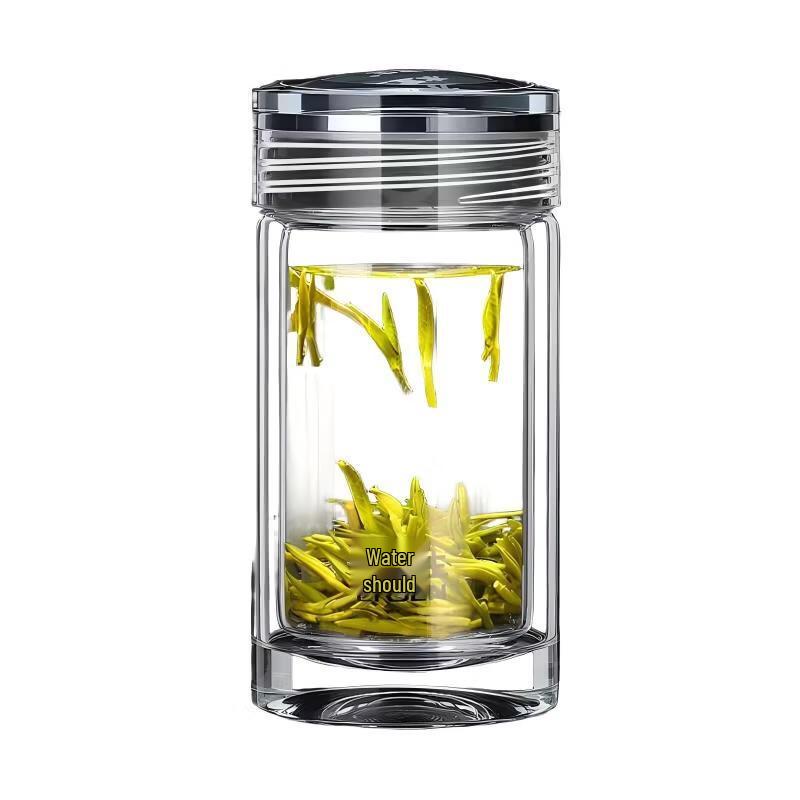 Portable Double-Layer Glass Tea Infuser Bottle