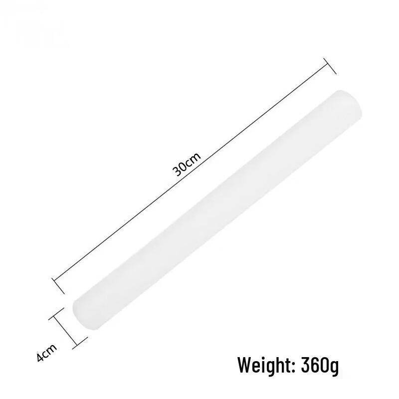 Ru Han 50cm White PP and Silicone Rolling Pin