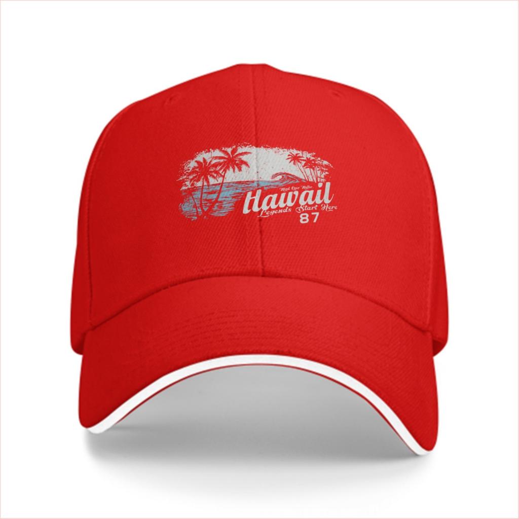 Hawaii Beach Sunset Graphic Baseball Cap Unisex Polyester Casual Adjustable Summer Hat