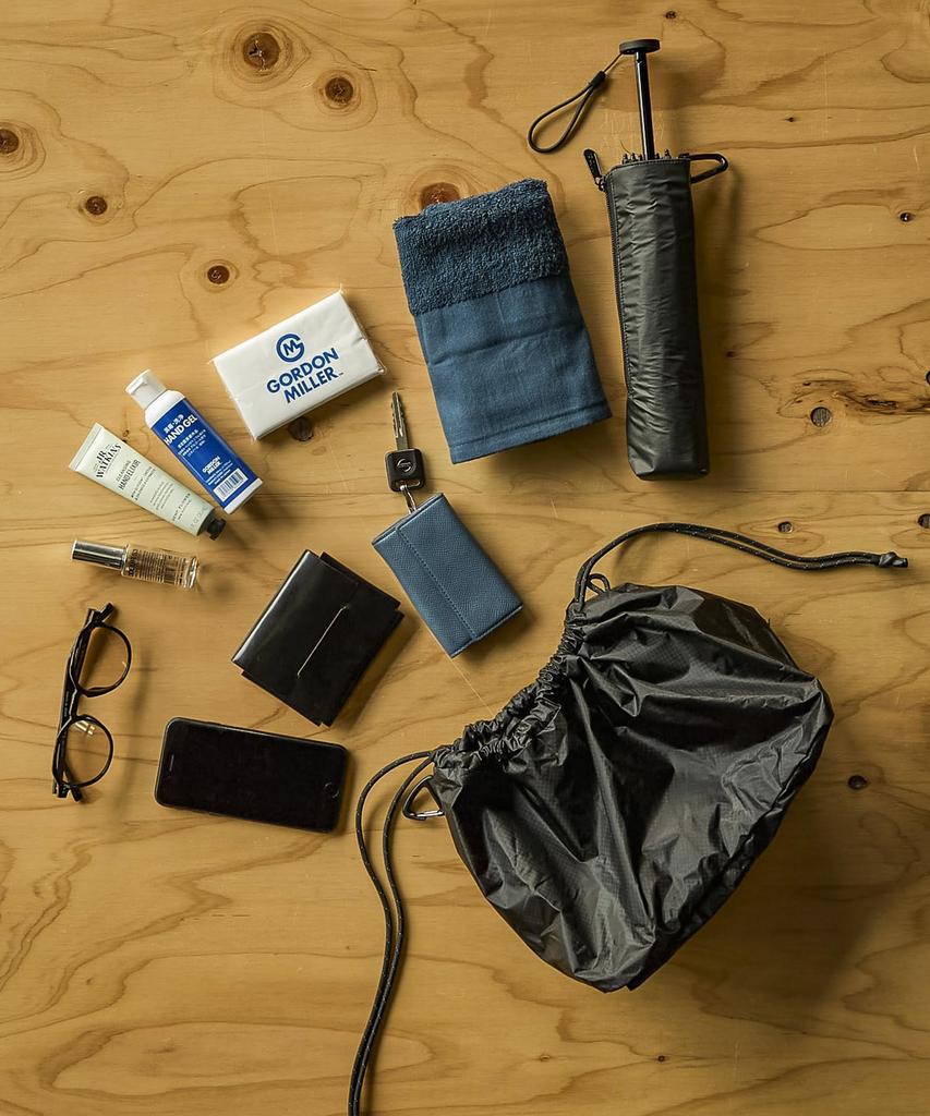 Gordon Miller Cordura Ripstop Nylon Personal Effects Bag, 8L, Highly Water-Resistant, Ultra-Lightweight, with Carabiner, Black, 01813381