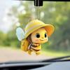 Cartoon Honeybee Charming Acrylic Car Pendant Cute Bumblebee Hanging Decor Cars For