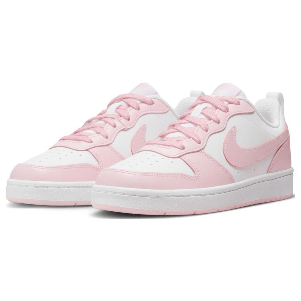 Nike Court Borough Low 2 SE GS White Pink Foam Kids Sneakers DQ0492-100