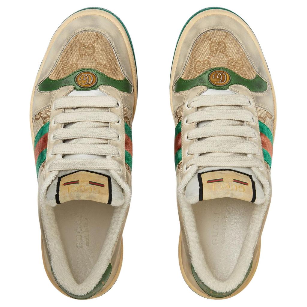 Gucci Screener Distressed Green Orange Women's 570443 9Y920 9666