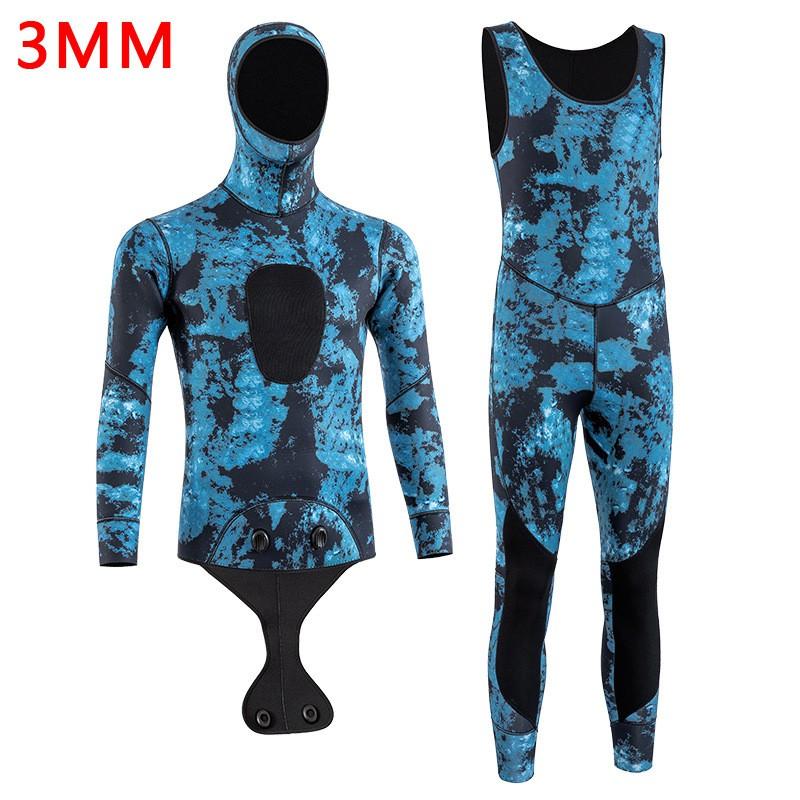 Mens Womens 3mm 5mm Neoprene Wetsuit Scuba Diving Snorkeling Spearfishing Cold Water Swimming Full Body Thermal Protection