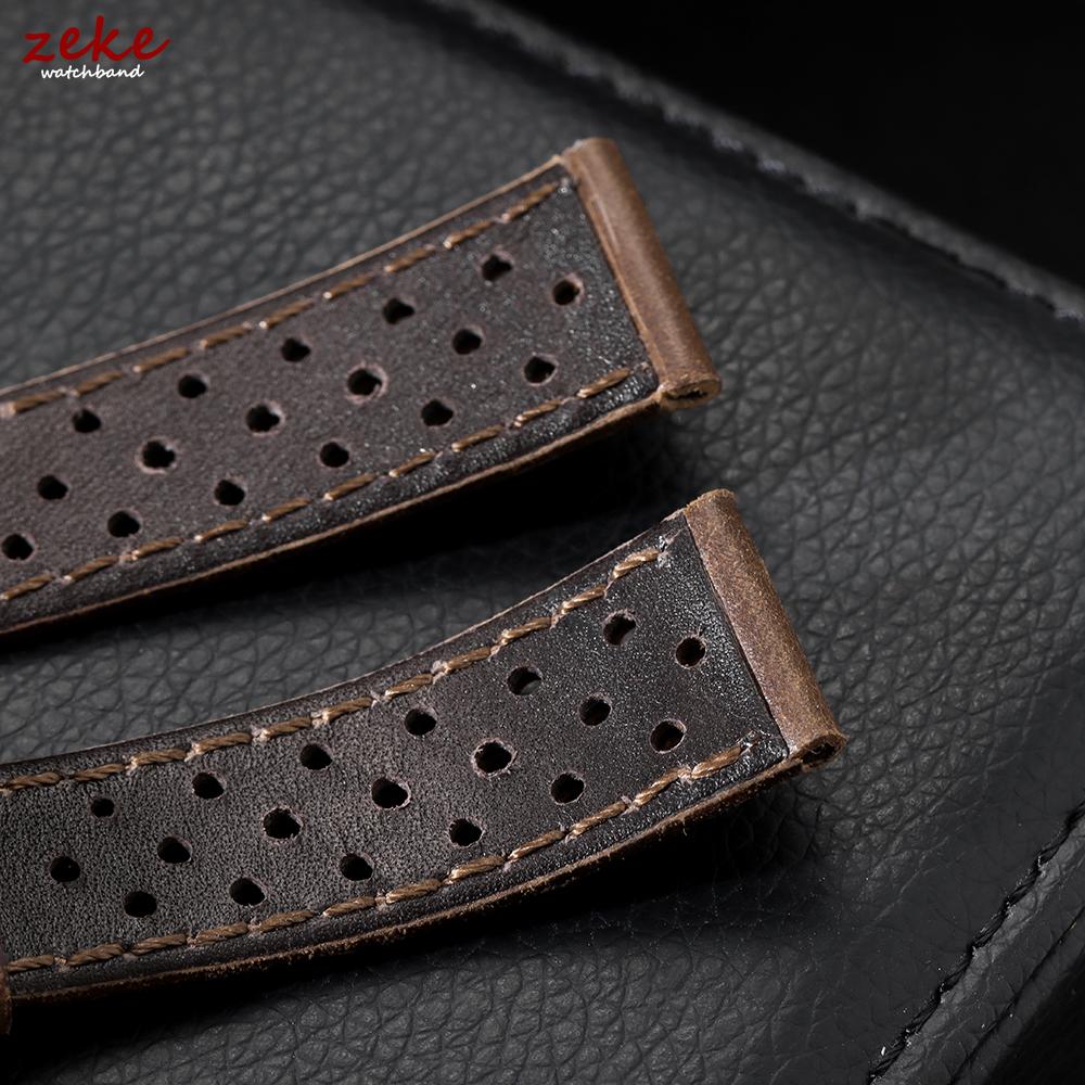 Vintage Calfskin Strap 18mm 20mm 22mm Universal Cowhide Watchbands Brown Breathable Bracelet for Men Women Sport Wristwatch Band