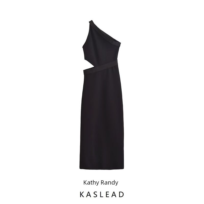 Kaslead New Women clothes Western Style Fashion Asymmetric Elastic Strapless Dress 5584180 800