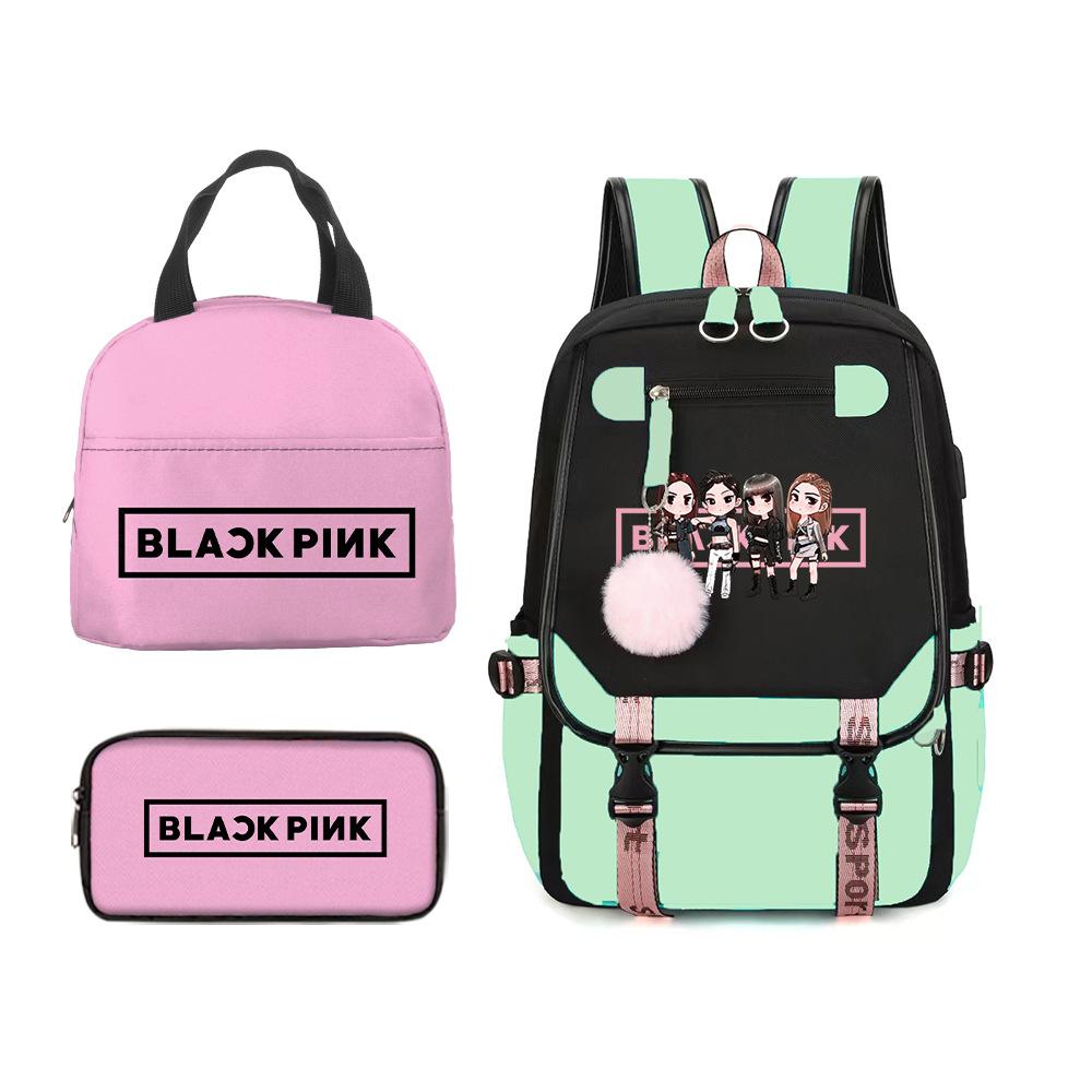 School Season Student Schoolbag Digital Printing Polyester Backpack Cartoon Satchel Pencil Case