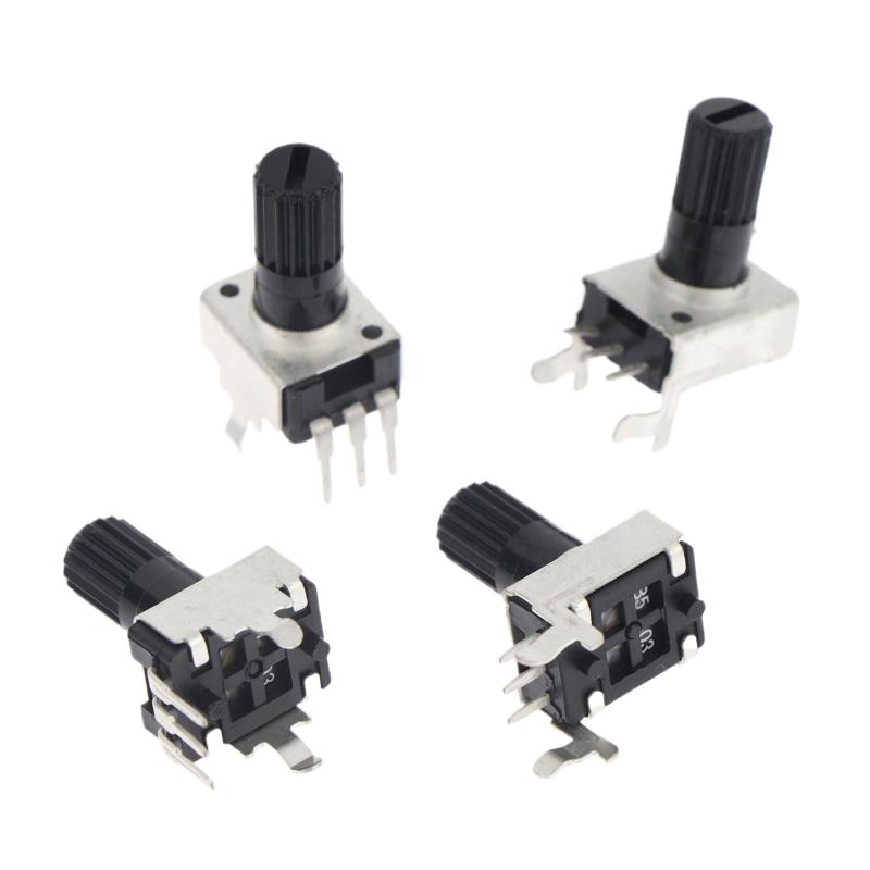 Potentiometers 10Pcs RV09 Vertical Horizontal 12.5MM Shaft 10k 20k 50k 100k Adjustable Resistor 3pin Seal Potentiometer