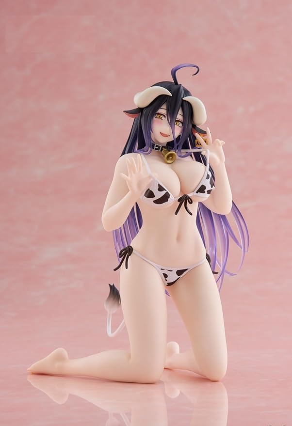 Overlord Desktop Cute Figure Albedo Cow Print Swimsuit Ver. 1 Type Official Approx. 13cm