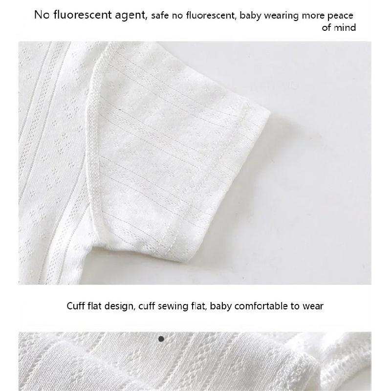 Baby Short Sleeved Jumpsuit Summer Newborn Breathable Mesh Air Conditioning Suit Boys Girls Infant Thin Sleepwear Crawling Suits