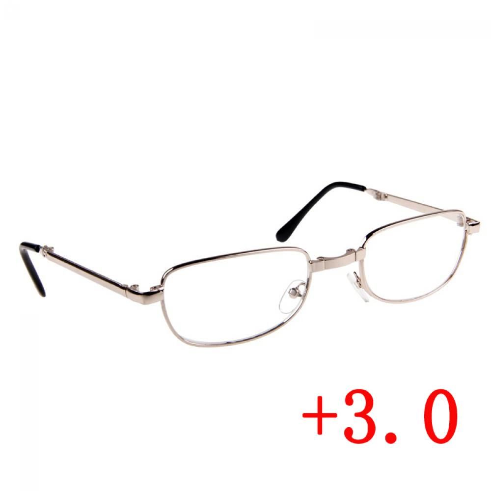 +1/ +1.5/ +2 /+2.5/ +3 Gifts Unisex Metal Folded Reading Glass Foldable Hanging