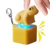 Plastic Croaking Frog Keychain Fingertip Button Funny Fidget Toy  Office Leisure Entertainment