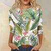 Womens Spring Tops Summer Shirts for Women Casual Crewneck Printed Blouse Womens Summer Shirts Loose Fit Lightweight Style