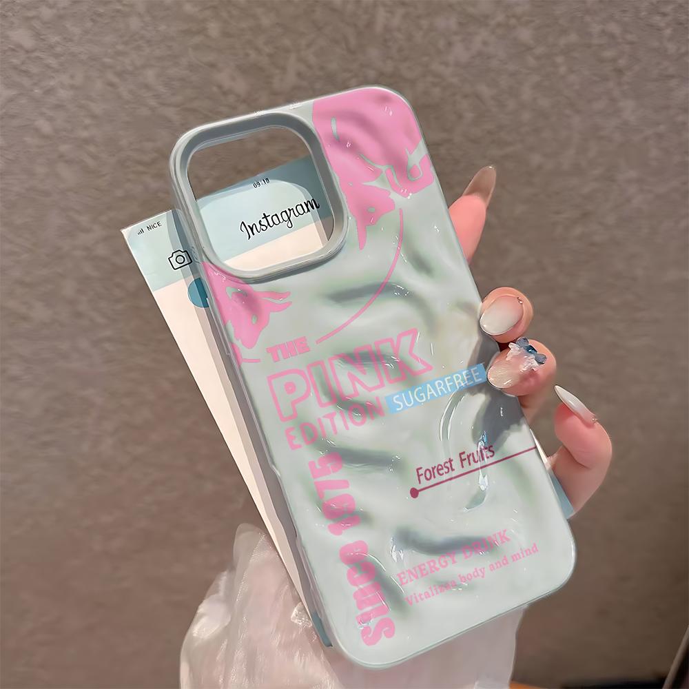 Beverage Style Clear Silicone Case For Iphone 12 14 Plus 11 16 13 17 15 Pro Max Anti-Yellowing Slim Protective Cover