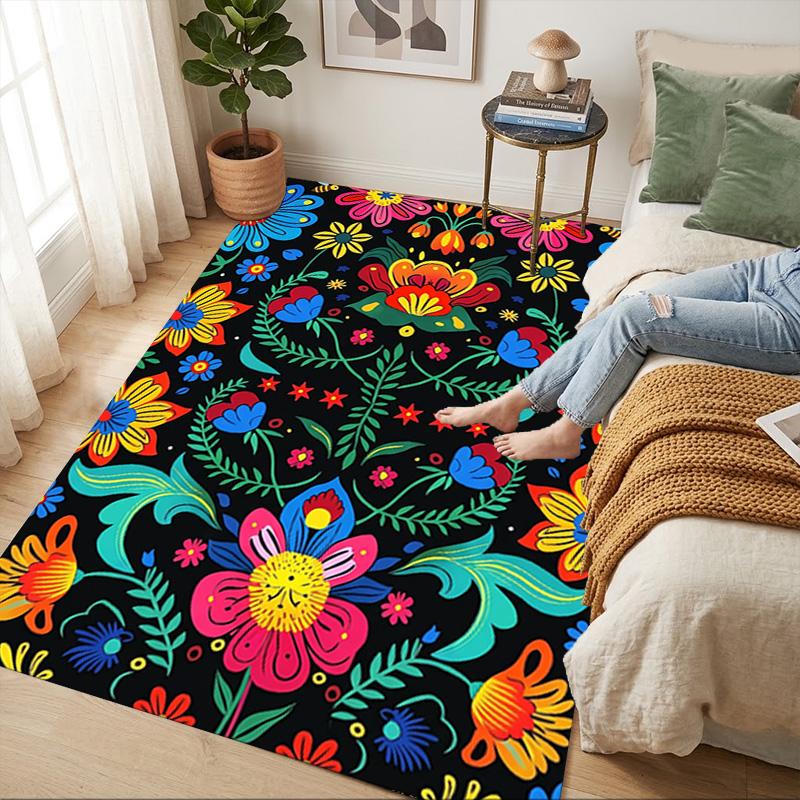 Floral Living Room Nonslip Area Rug Soft Carpet For Bedroom Game Playroom Sofa Office Home Decor Doormat Christmas Gift C926179