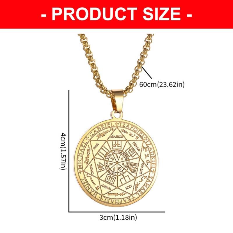 Elegant Divination Coin Necklace Stainless Steel Christian Faith Jewelry Adjustable Chain For Women Men Spiritual Gift