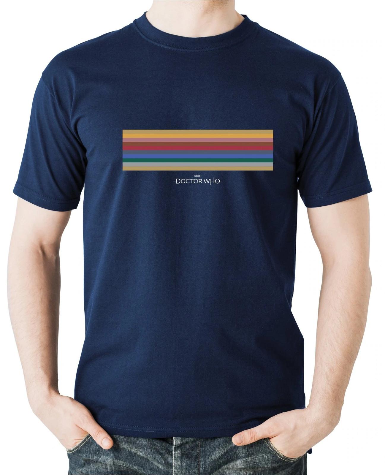 Thirteenth Doctor Who, Jodie Whittaker Official Stripey Mens T-Shirt S разноцветный