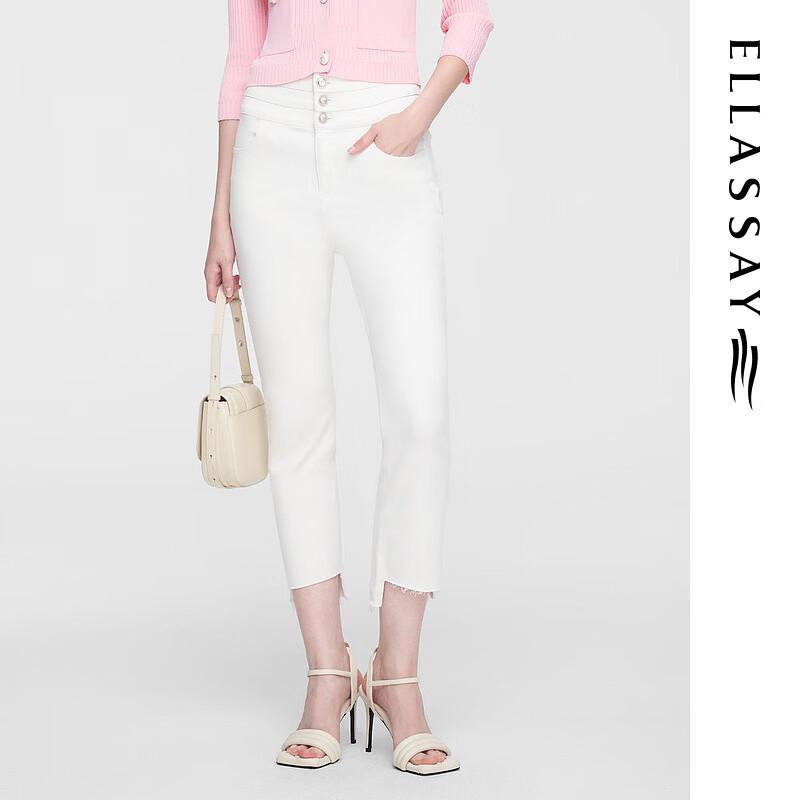 ELLASSAY Women s Skin-Friendly High-Waist Jeans S