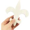 15 Pack 6 Inch Wood Fleur De Lis Cutouts Unfinished Wood Fleur De Lis Crafts Wooden Fleur De Lis Hanging Ornaments DIY Fleur De Lis Craft Gift Tags