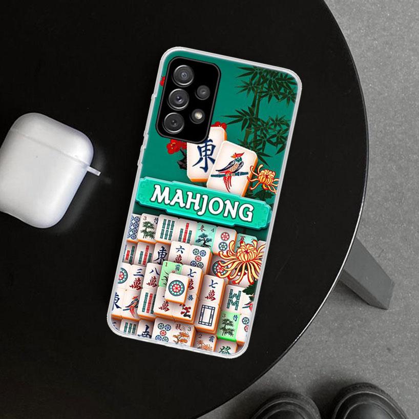 Creative Mahjong Phone Case Cover for Samsung Galaxy A12 A22 A32 A52 A72 A02S A51 A50S A31 A20S A10S Note 20 Ultra 10 Plus Galax
