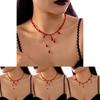 Art Deco Crystal Necklace For Women With Copper Chain Geometric Pendant