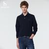HAZZYS Men's Pure Cotton Long-Sleeve Polo T-Shirt