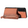 C1-04 For Samsung Galaxy S22+ 5G Case Zipper Wallet Leather Coated PC+TPU Phone Cover