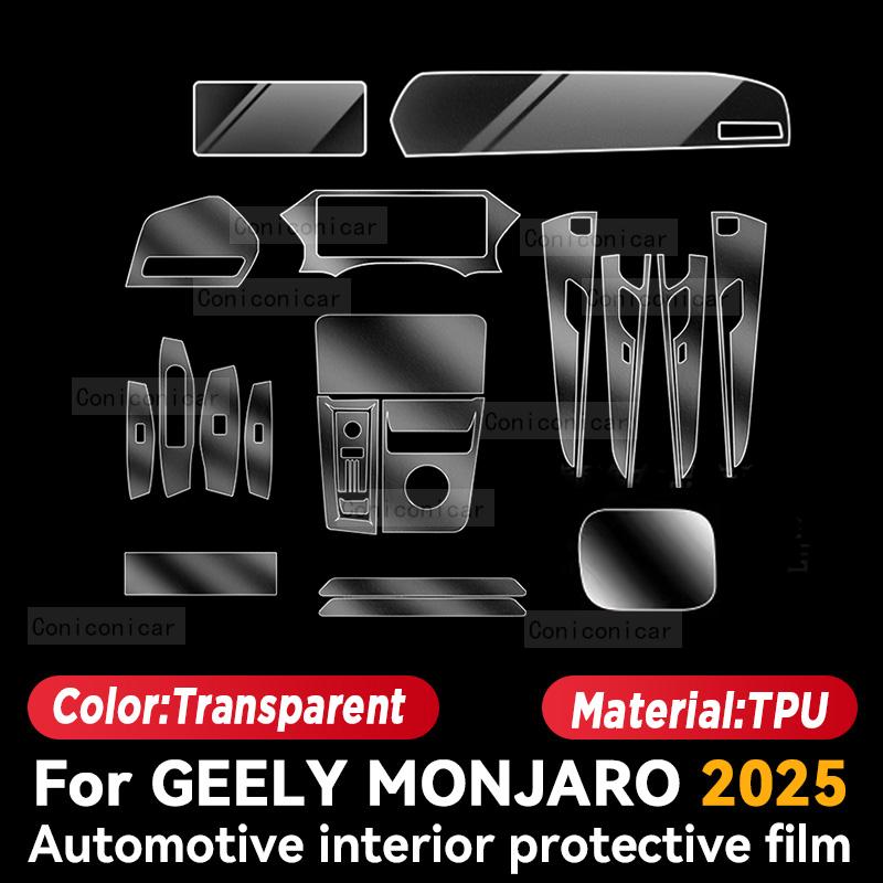 For GEELY MONJARO 2025 Car Interior Center Console Instrument Dashboard Protective Cover Film Anti-scratch Sticker Accessories