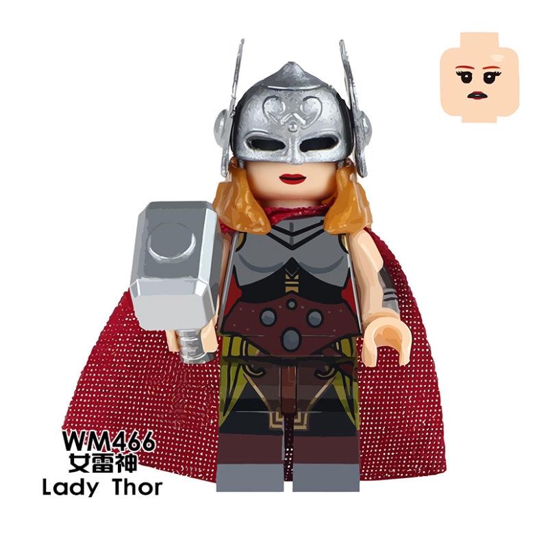 Lady Thor Loki Batman Knight Minifigures Scarlet Witch Building Blocks Avenger Kids Toys