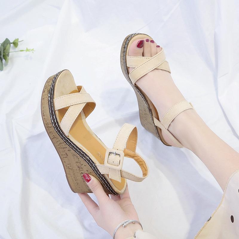 Wedge Heel Sandals Summer New Heel Sandals Muffin Bottom Platform Sandals