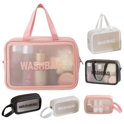 Große Kapazität Praktische Lagerung Tasche PVC Wasserdicht Schmutzabweisend Make-Up Kosmetik Tasche für Reise